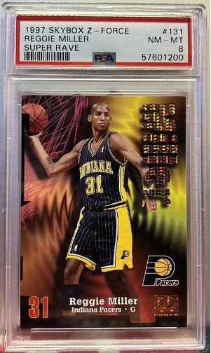 1997 Skybox Z-Force Reggie Miller SUPER RAVE /50
