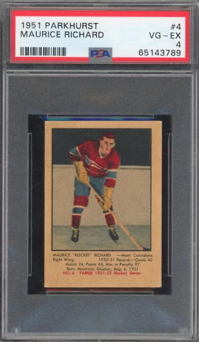1951 Parkhurst #4 Maurice Richard Rookie Card
