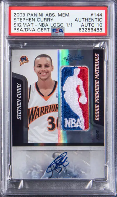 2009 Panini Absolute Stephen Curry RC #144 - Signature Materials NBA Logo 1/1