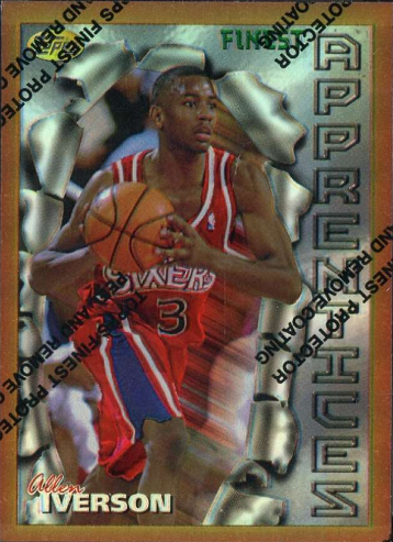 1996 Topps Finest Allen Iverson Refractor #69 Rookie Card