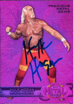 2013 Upper Deck Employee Exclusive Precious Metal Gems (PMG) Purple #E-HH Hulk Hogan Signed Card /125