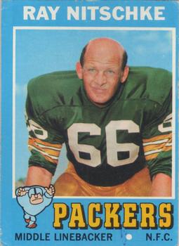 1969 Topps #55 Ray Nitschke PSA 7 Graded Football Card NFL NM Green Bay  Packers