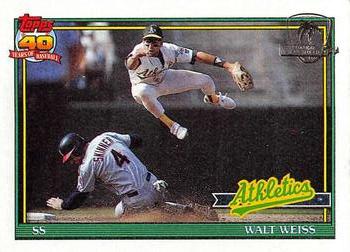  1990 Topps Baseball #165 Walt Weiss Oakland Athletics Official  MLB Trading Card (stock photos used) Near Mint or better condition :  Collectibles & Fine Art