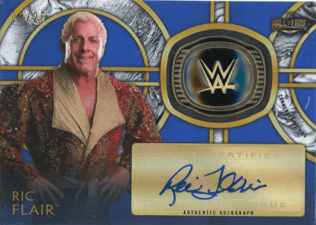 2018 WWE Topps Legends Ric Flair Hall of Fame Ring Legends Auto /50