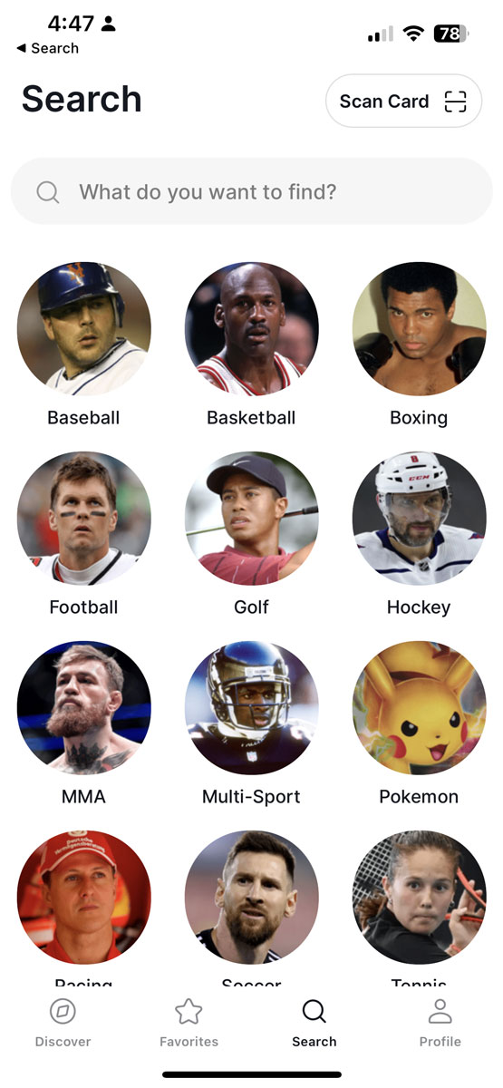 Card Scanning App for Pokemon, Baseball, Basketball & Football Cards
