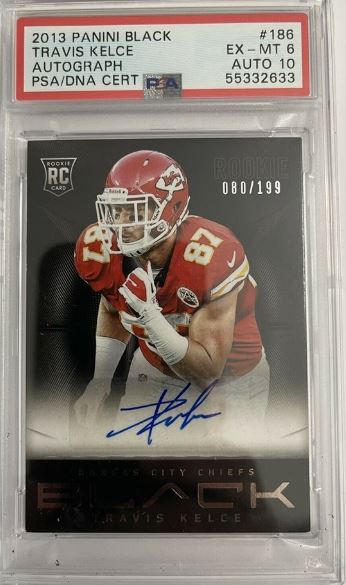 2013 Panini Black Travis Kelce #186 Rookie Card