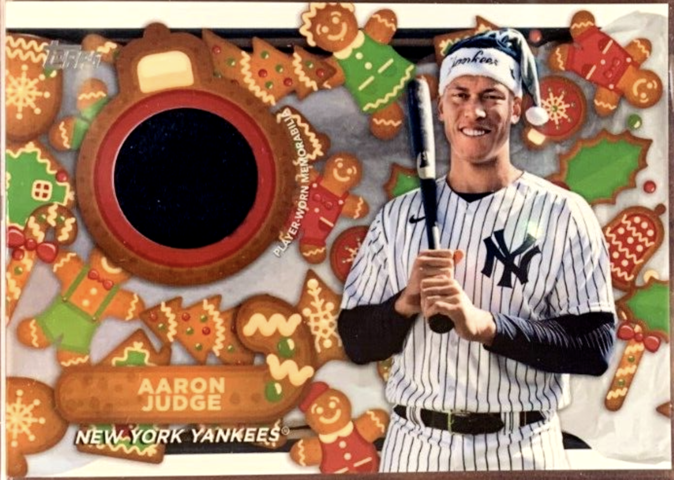 2023 Topps Holiday Aaron Judge Player Worn Santa Hat Relic /75 #HRC-AJ