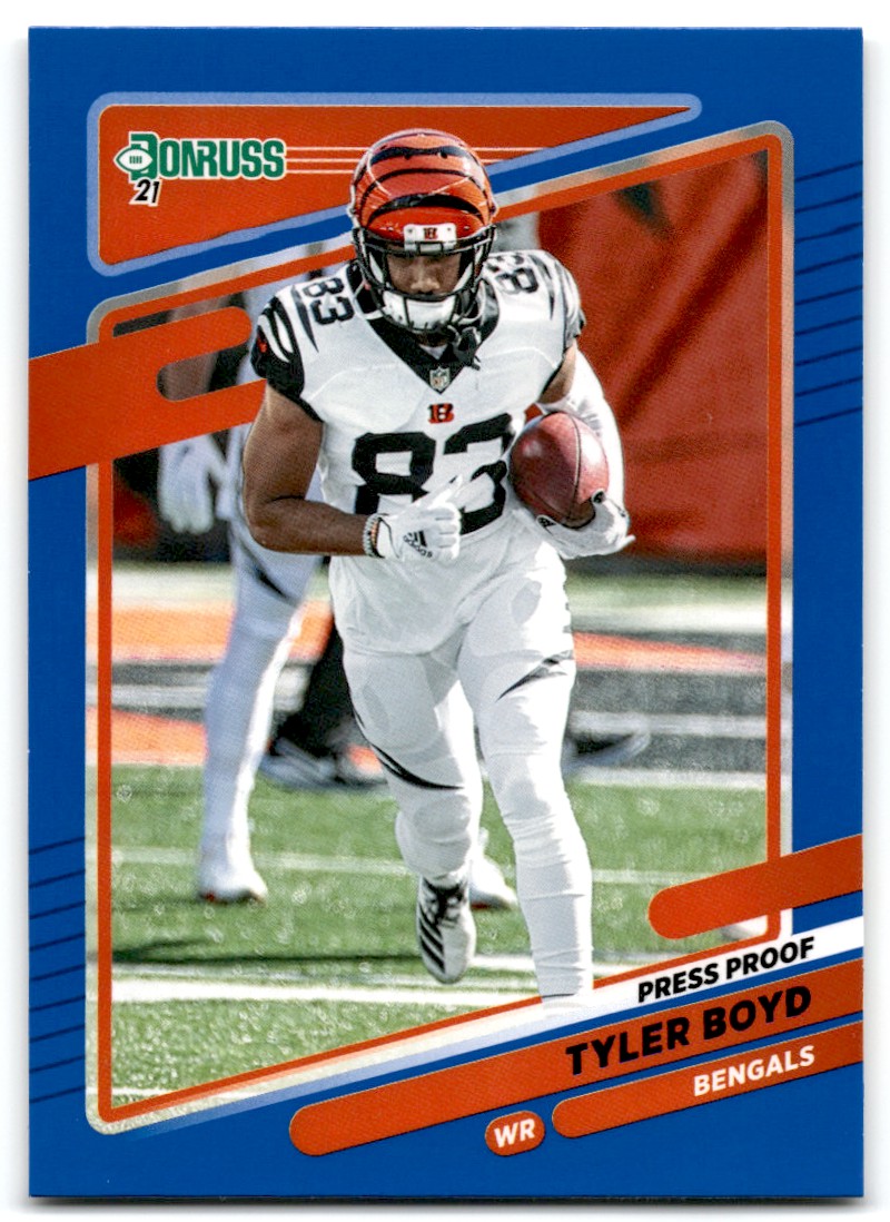 2021 Donruss Base Jersey Number #215 Tyler Boyd /83 - Cincinnati