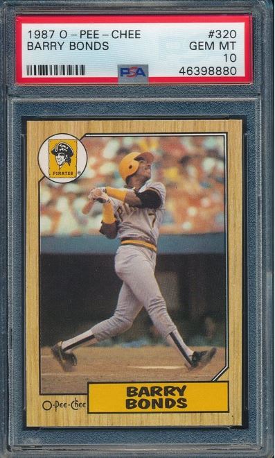  1987 O-Pee-Chee Barry Bonds RC #320