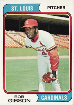1965 Topps Bob Gibson St Louis Cardinals Baseball Card #320