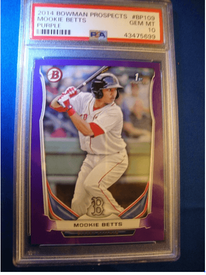 2014 Bowman Chrome Prospects Mookie Betts Chrome-Purple Refractor #BCP109