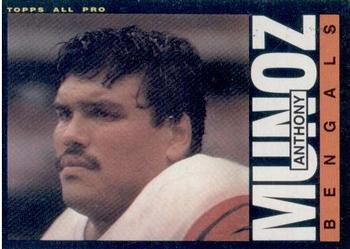 : 1986 Topps Football #261 Anthony Munoz Cincinnati Bengals  Official NFL Trading Card (Stock Photo Used - Centering varies, NrMt or  better otherwise) : Collectibles & Fine Art