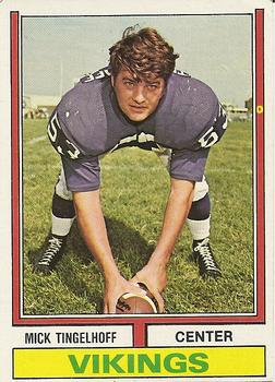 1967 Philadelphia NFL Mick Tingelhoff #107, Good