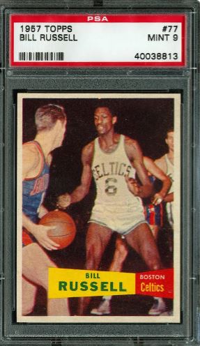 1957 Topps Bill Russell Rookie Card #77