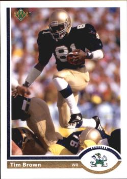 : 1989 Score #305b Tim Brown Los Angeles Raiders COR (Dark jersey  81) NFL Football Card NM-MT : Collectibles & Fine Art