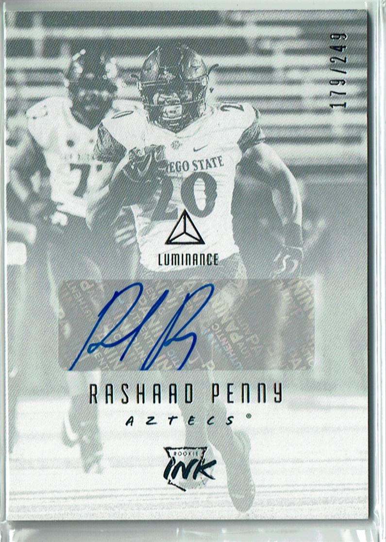 : 2019 Score #315 Rashaad Penny Seattle Seahawks Football Card :  Collectibles & Fine Art