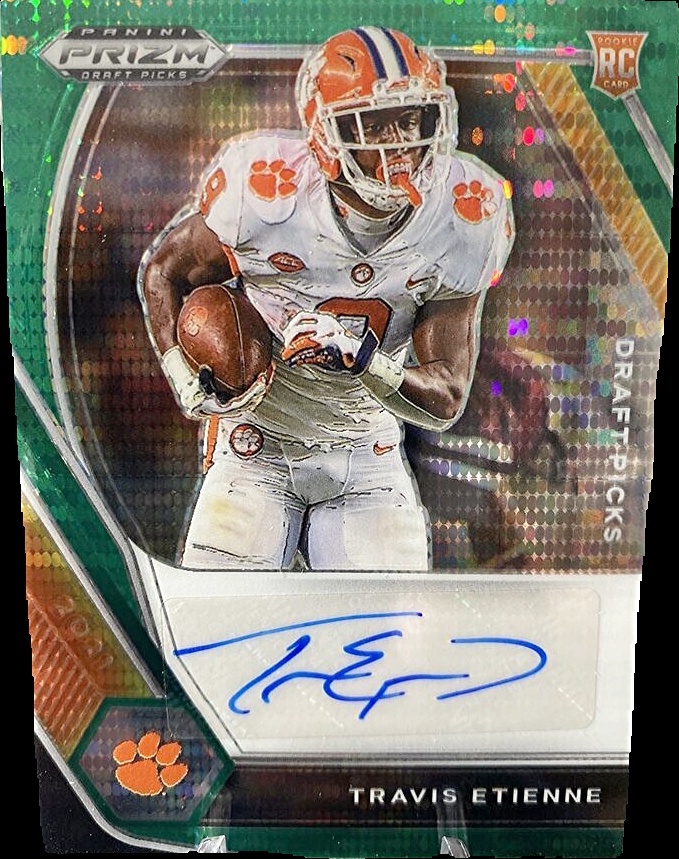 2021 Leaf Draft 44 Travis Etienne RC on sale ALL-AMERICAN BLUE SP PSA 10 GEM MINT ROOKIE