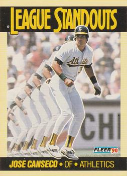 1990 Fleer #629 Jose Canseco A's PLAYERS OF THE DECADE