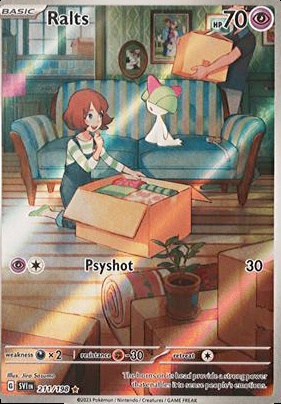 ralts full art pokemon card - 211/198 - Scarlet & Violet - Illustrator Rare [Colorless] Ralts - Pokmon TCG Pocket