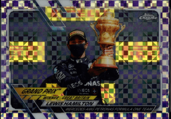 2021 Topps Chrome F1 Lewis Hamilton Purple Checker Flag /199 #141