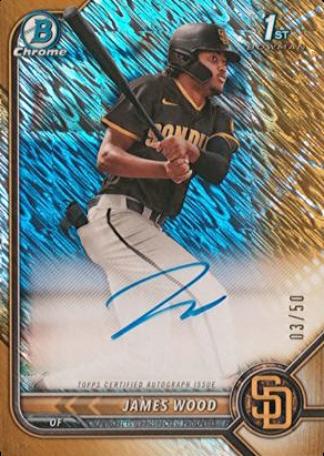 James wood high quality rookie card chrome autograph