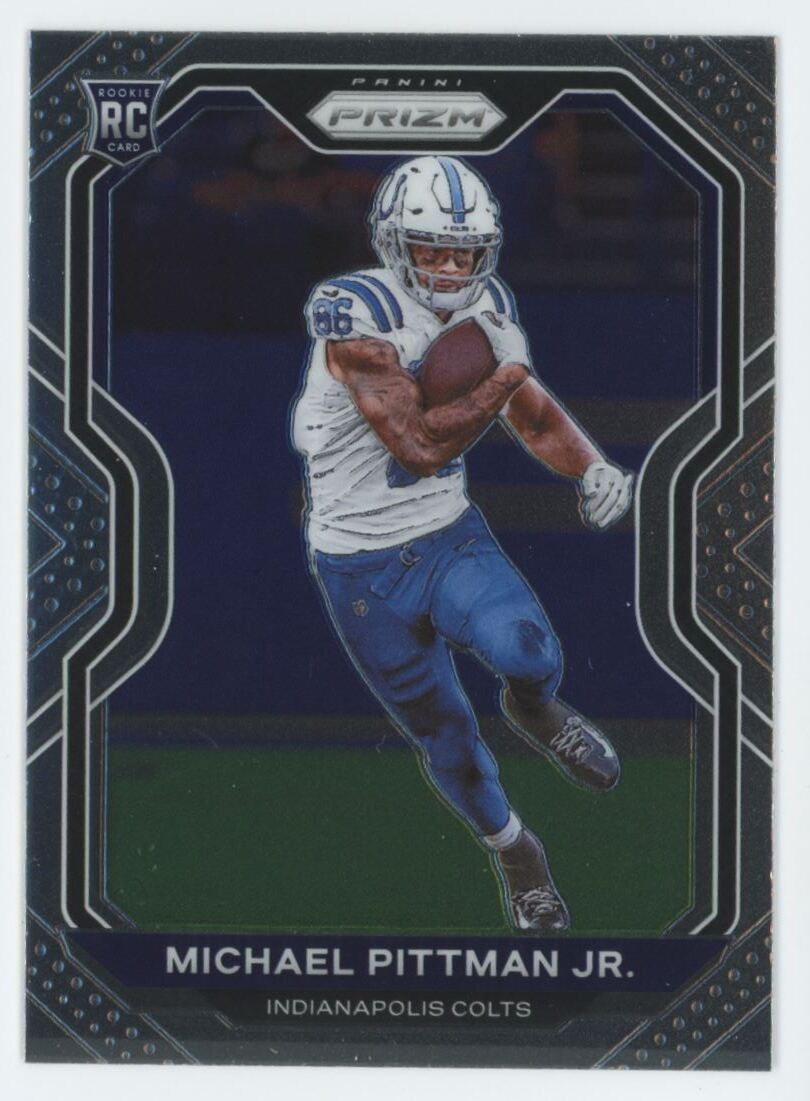 Michael Pittman Jr. player worn jersey patch football card