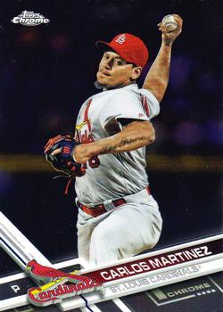 2019 Topps Opening Day Carlos Martinez Red Foil Refractor Baseball Tra