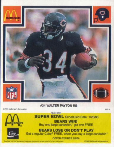 Walter Payton Chicago Bears #229 Instant Replay Topps Football Trading Card