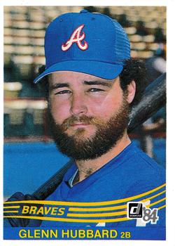 1985 Topps Baseball Card #195 Glenn Hubbard Atlanta Braves
