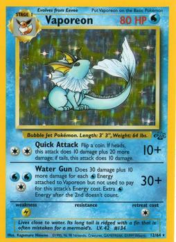 Vaporeon, Cartas promocionais, Banco de Dados de Cards do Estampas  Ilustradas