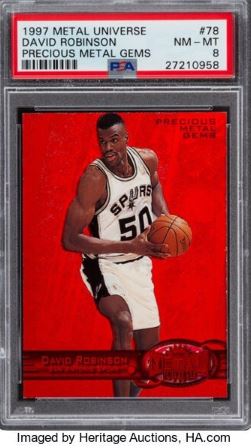 1997-98 Metal Universe 78 Precious Metal Gems David Robinson #78