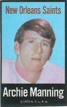 1977 STCC #532 Archie Manning Topps New Orleans Saints Custom