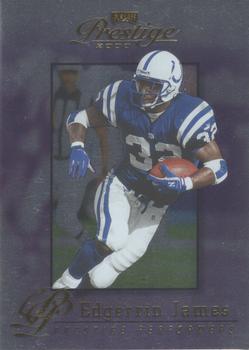 Edgerrin James football card (Miami Hurricanes) 1999 Upper Deck Century  Legends Phenoms #135