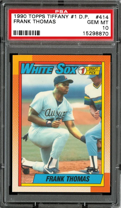 1990 Topps Tiffany Frank Thomas Rookie Card #414