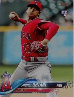 SHOHEI OHTANI 2018 TOPPS UPDATE US1 RC PITCHING IN
