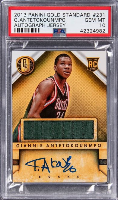 2013 Gold Standard Giannis Antetokounmpo RC #231 Autograph Jersey