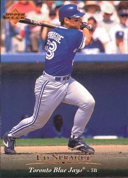 Ed Sprague Autographed 1994 Fleer Card #342 Toronto Blue Jays SKU #183599 -  Mill Creek Sports