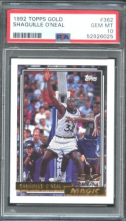 1992-93 Topps Gold Shaquille O'Neal #362 Rookie Card