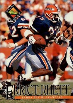 1994 Score #287 ERRICT RHETT TAMPA BAY BUCCANEERS ROOKIE CARD