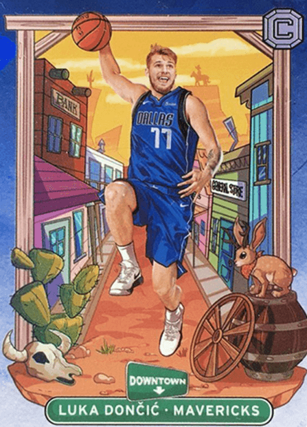 2018-19 Panini Cornerstones Downtown Luka Doncic #11