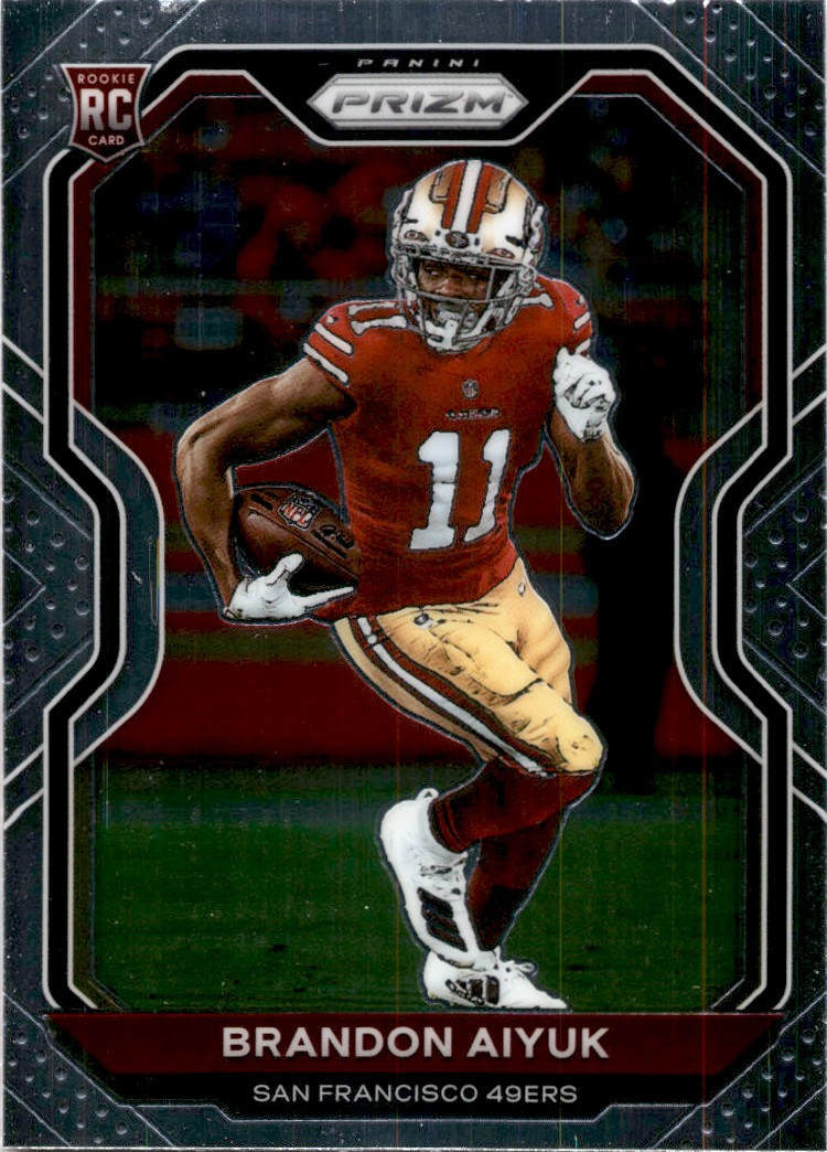 BRANDON AIYUK fashion 2020 PANINI PRIZM #301 RED ICE PRIZM ROOKIE CARD RC ISA 9 49ERS