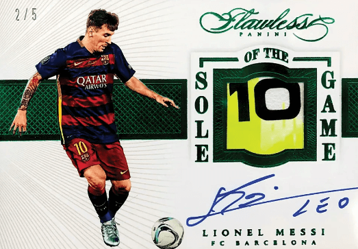 2016 Panini Flawless Lionel Messi Autographs Sole Of The Game 