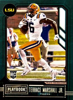 Terrace Marshall Jr. 2021 Leaf Football #40 Gold All-American Rookie Card  PGI 10