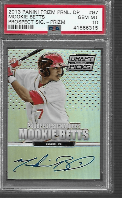 2013 Panini Prizm Perennial Draft Picks Prospect Signatures Mookie Betts #97