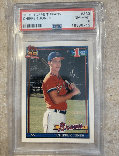 1991 Topps Tiffany Chipper Jones Rookie Card #333