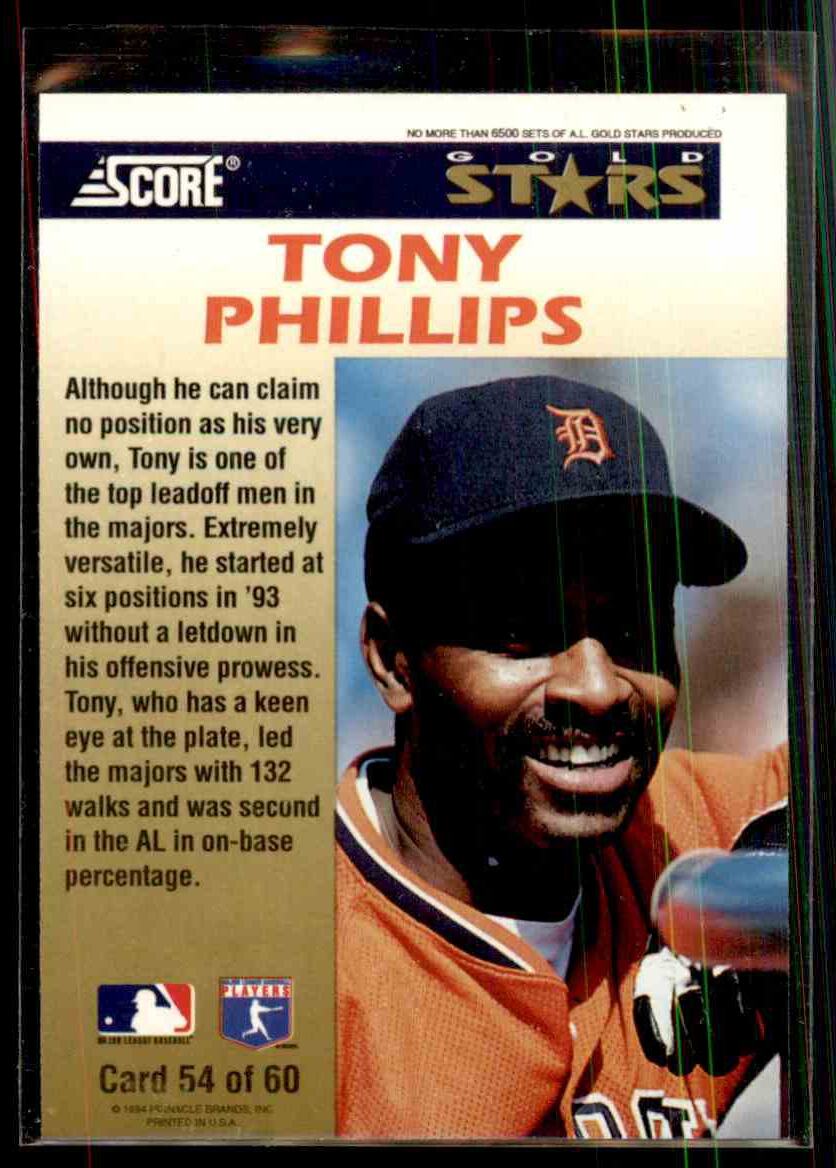 Tony Phillips Cards: Values, Rookies | Collectibles.com