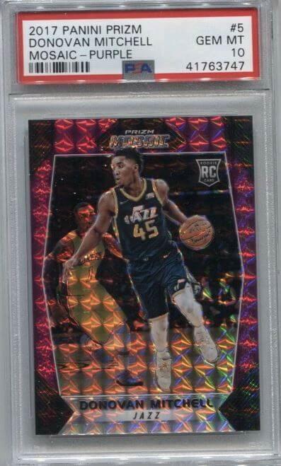 2017 Panini Prizm Mosaic Donovan Mitchell Rookie Card Mosaic Purple #5
