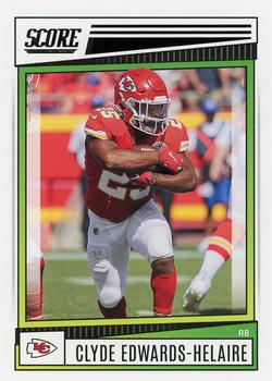 CLYDE EDWARDS HELAIRE ROOKIE CARD - PANINI - CHROME FOIL - CHIEFS JERSEY #25