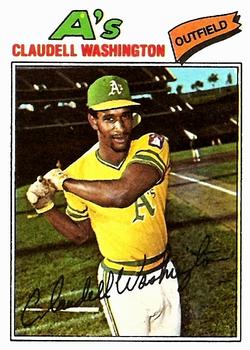 Claudell Washington 1982 Fleer Atlanta Braves Card #449 at