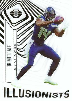 Athlon Sports DK (D.K.) Metcalf 2021 Panini Obsidian Color Blast Black SP  Card #CB-12 (Seattle Seahawks)